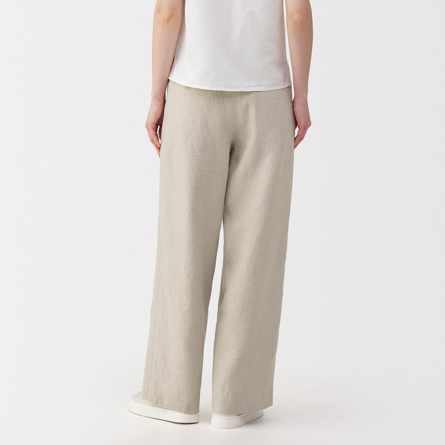 Women's linen wide pants NaturalXXS