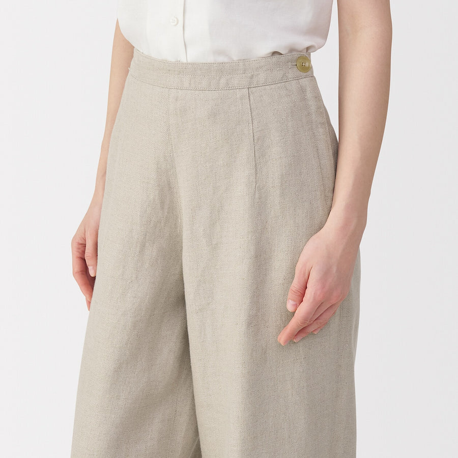 Women's linen wide pants NaturalXXS