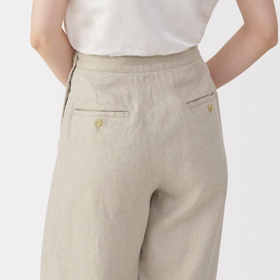 Women's linen wide pants NaturalXXS