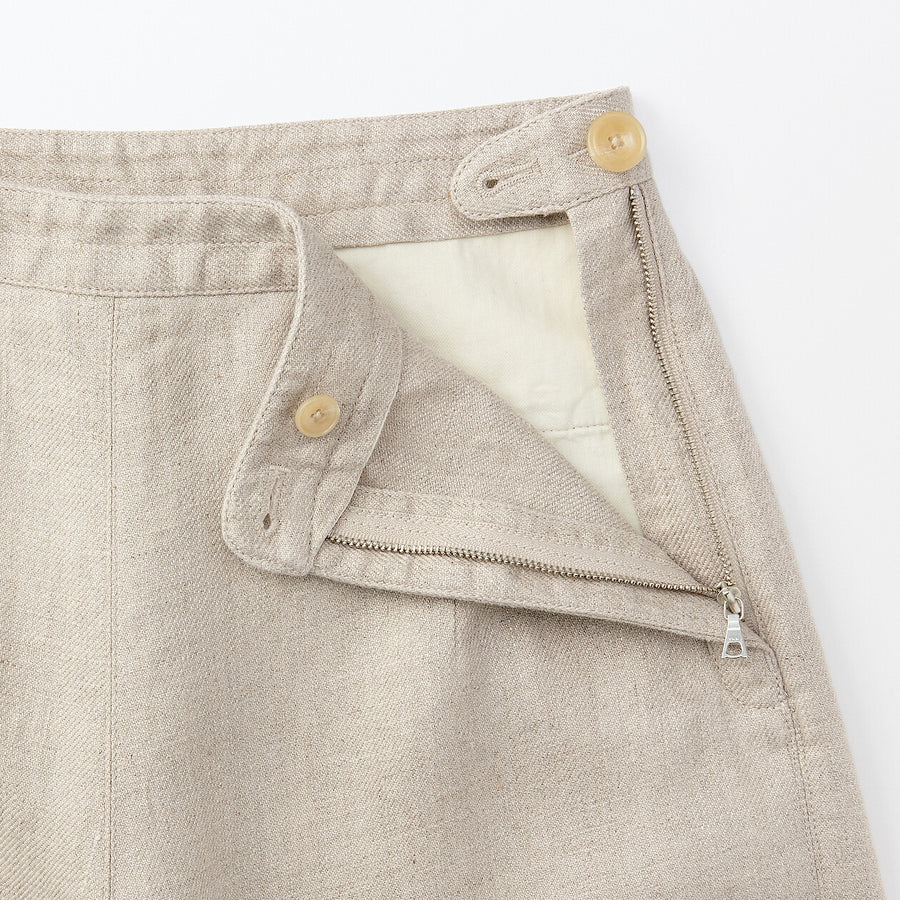 Women's linen wide pants NaturalXXS