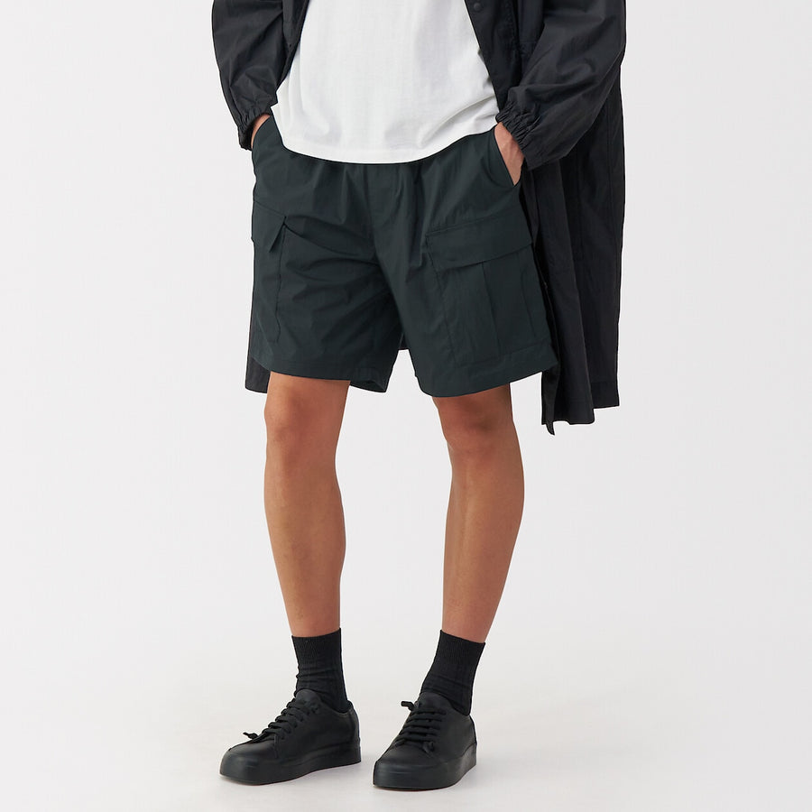 Men's nylon cargo short pants BlackS