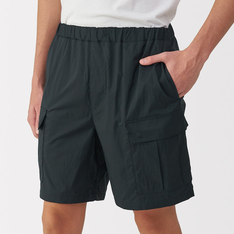 Men's nylon cargo short pants BlackS