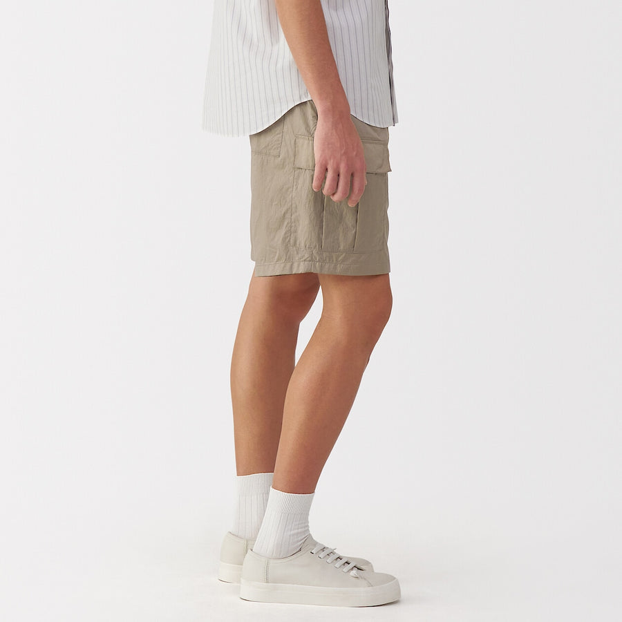 Men's nylon cargo short pants BlackS
