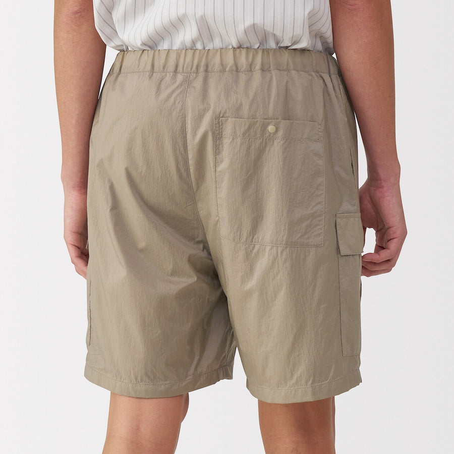 Men's nylon cargo short pants BlackS
