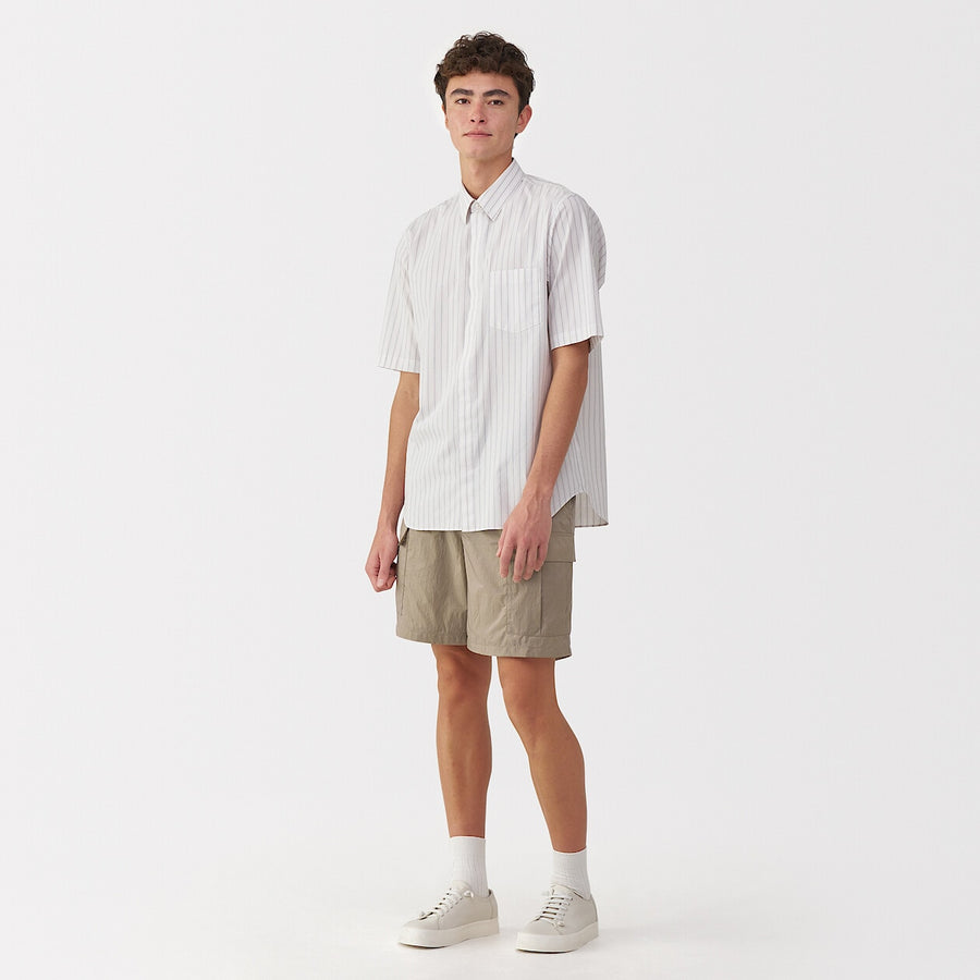 Men's nylon cargo short pants BlackS
