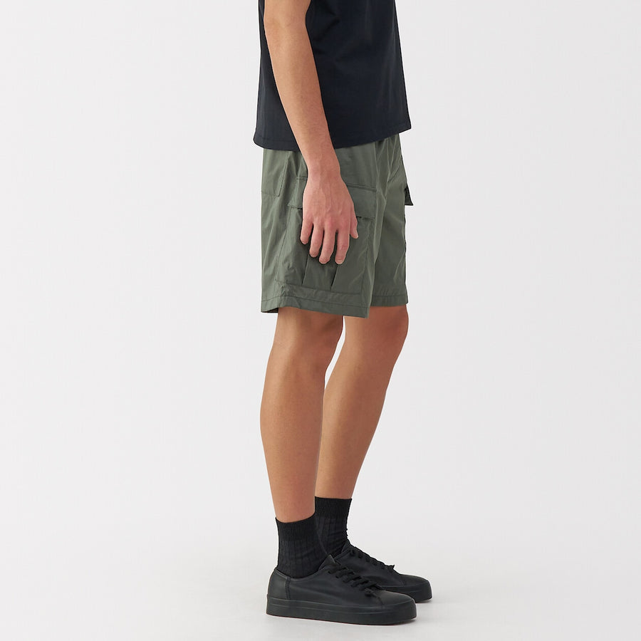 Men's nylon cargo short pants BlackS