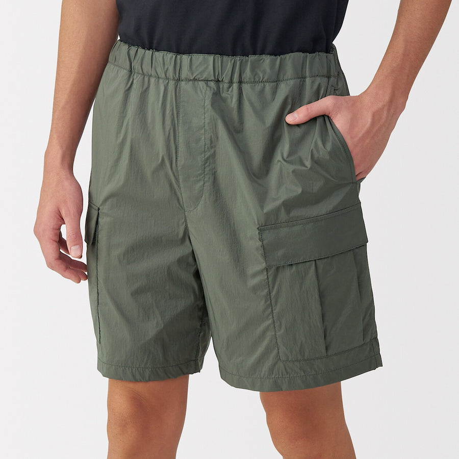 Men's nylon cargo short pants BlackS