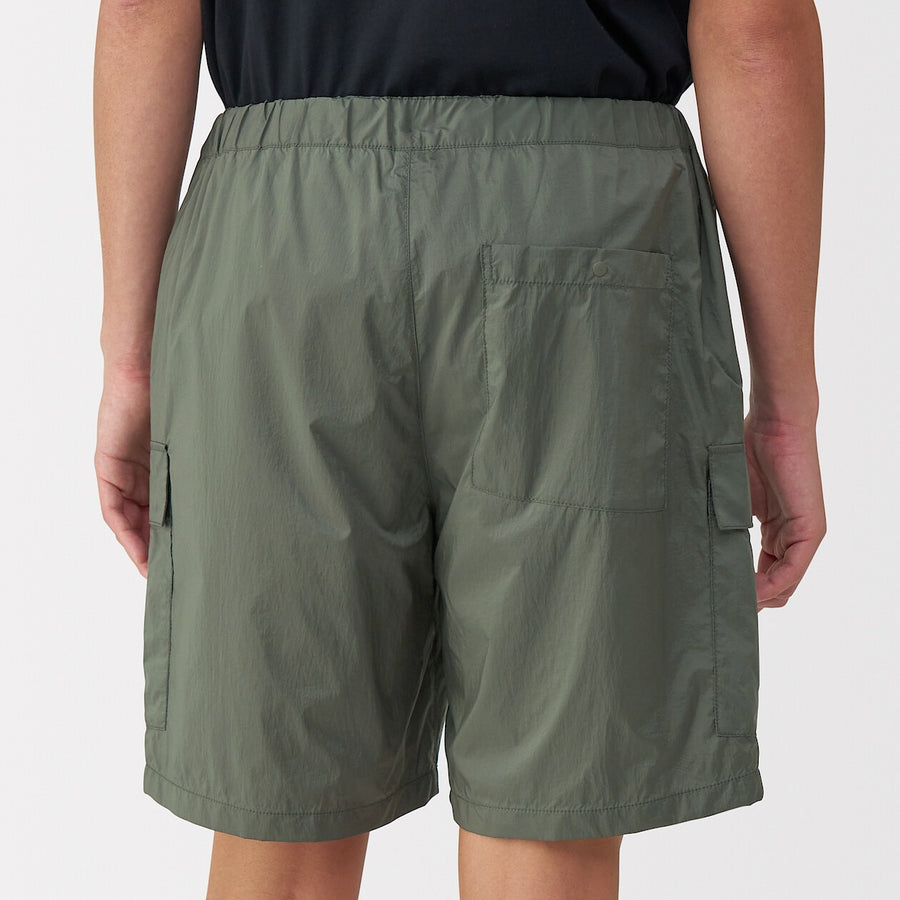 Men's nylon cargo short pants BlackS