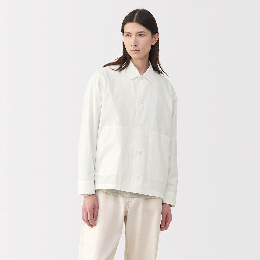 Men's Cotton Shirt Jacket Off WhiteS