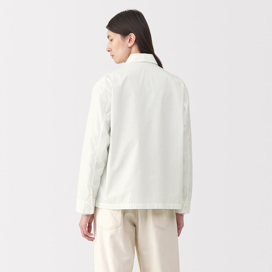 Men's Cotton Shirt Jacket Off WhiteS