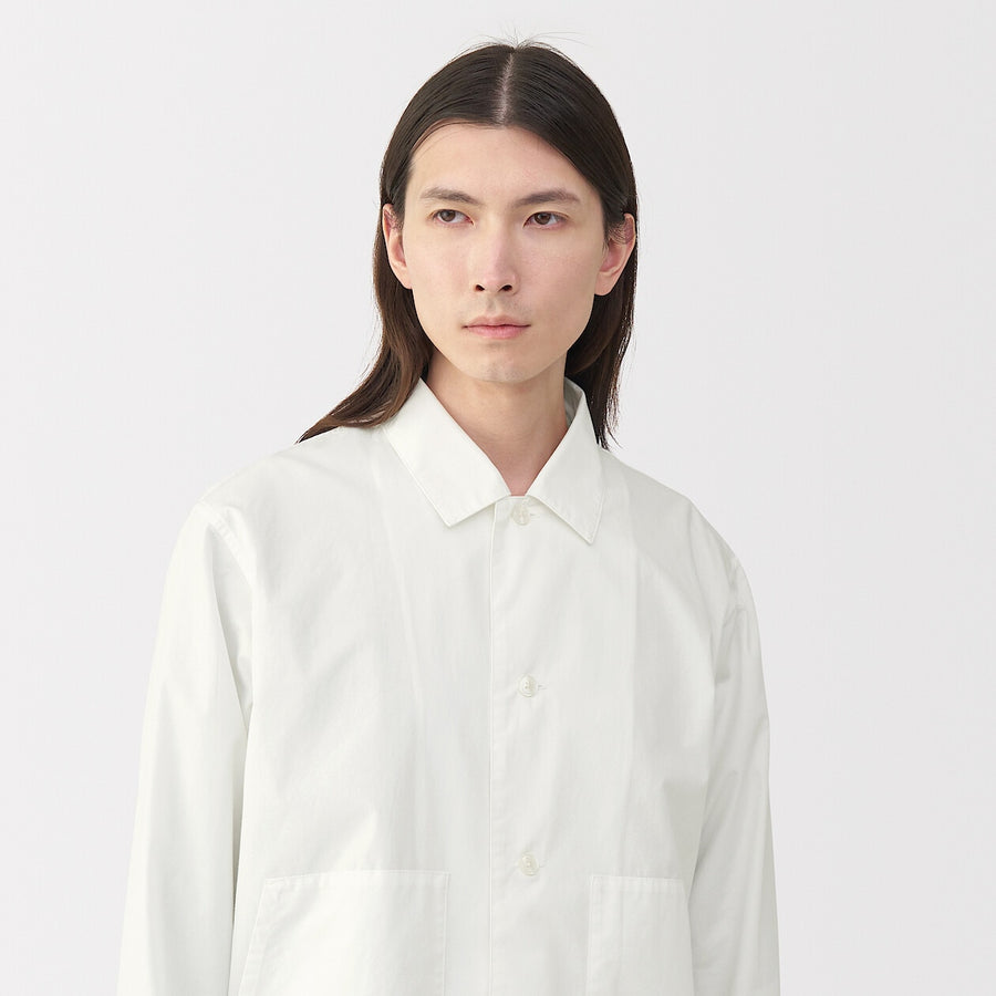 Men's Cotton Shirt Jacket Off WhiteS
