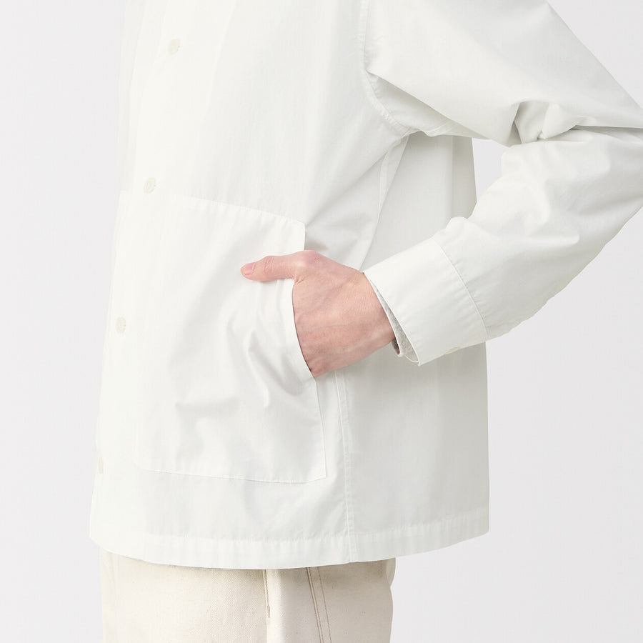 Men's Cotton Shirt Jacket Off WhiteS