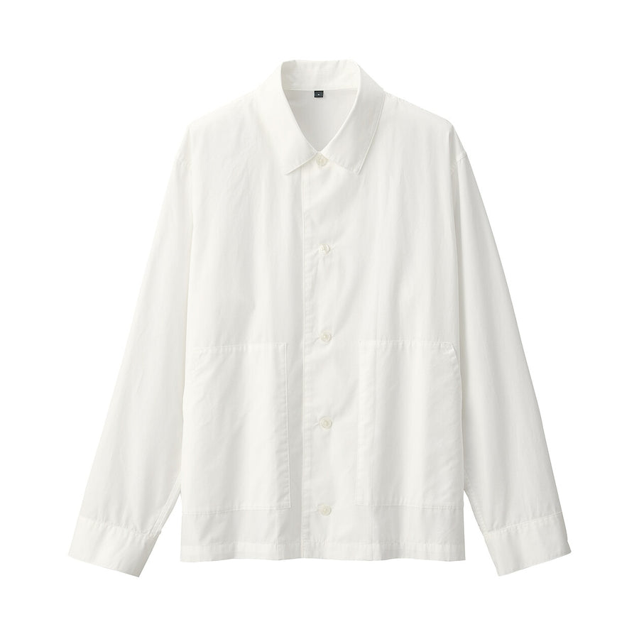 Men's Cotton Shirt Jacket Off WhiteS