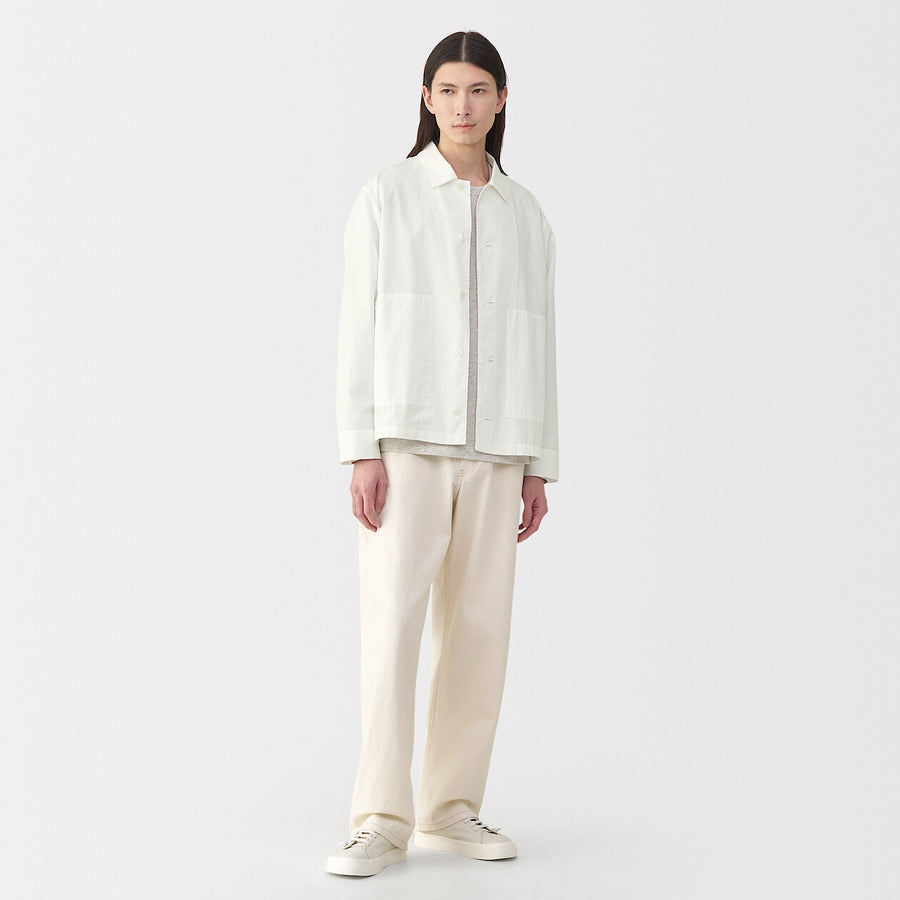 Men's Cotton Shirt Jacket Off WhiteS