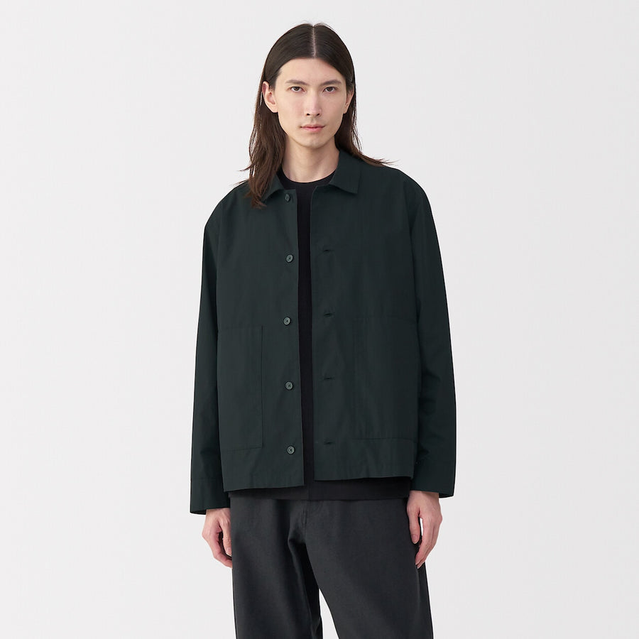 Men's Cotton Shirt Jacket Off WhiteS