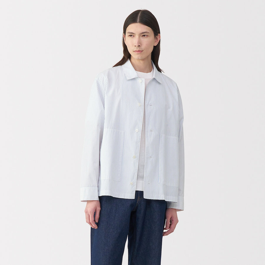 Men's Cotton Shirt Jacket Off WhiteS