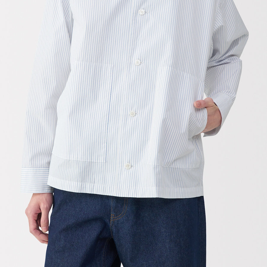 Men's Cotton Shirt Jacket Off WhiteS