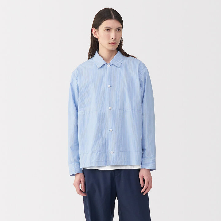 Men's Cotton Shirt Jacket Off WhiteS