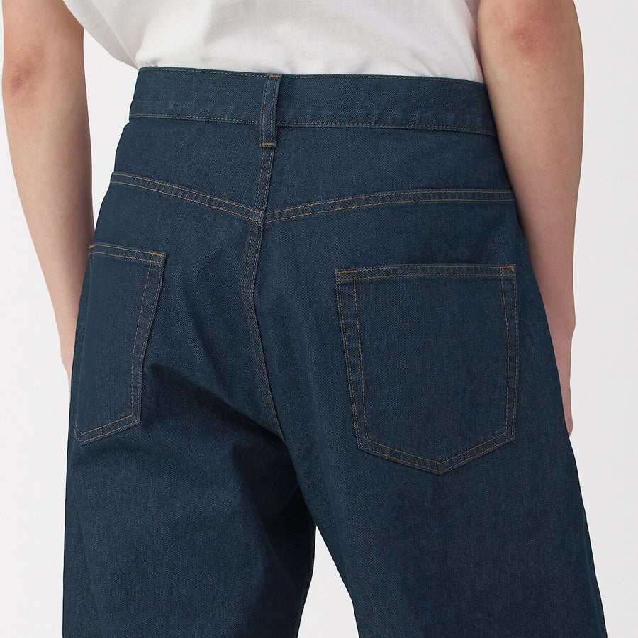 Men's washi blended denim 5 pocket pants Dark navy29inch