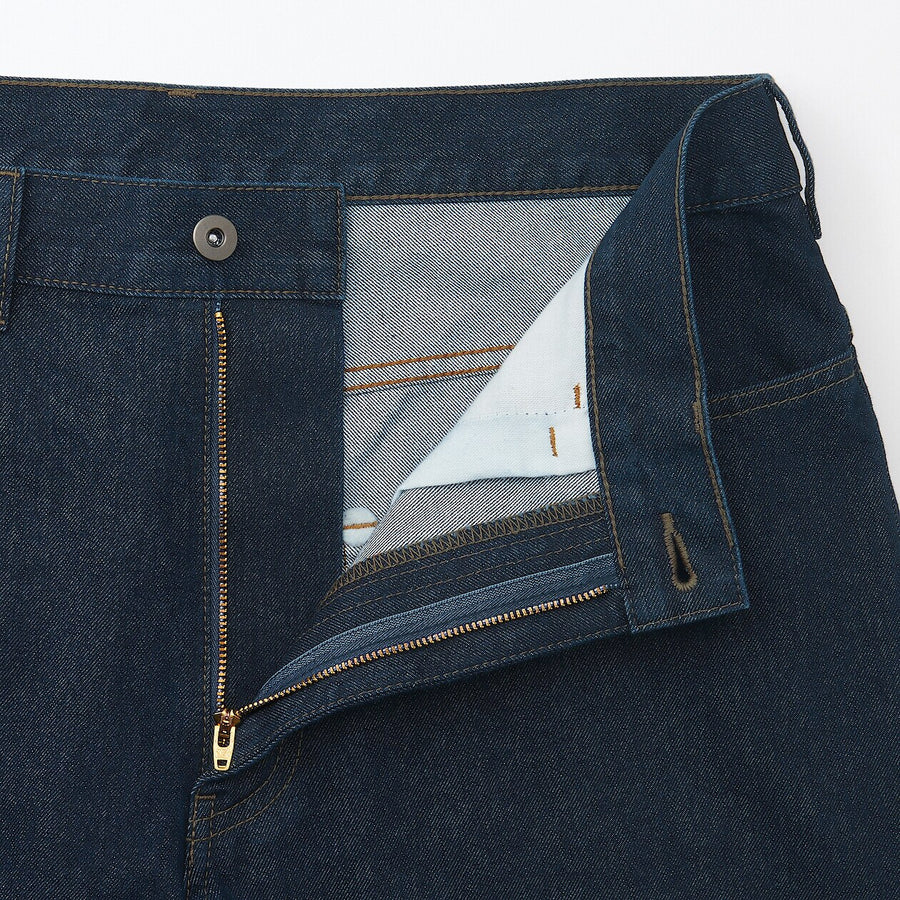Men's washi blended denim 5 pocket pants Dark navy29inch