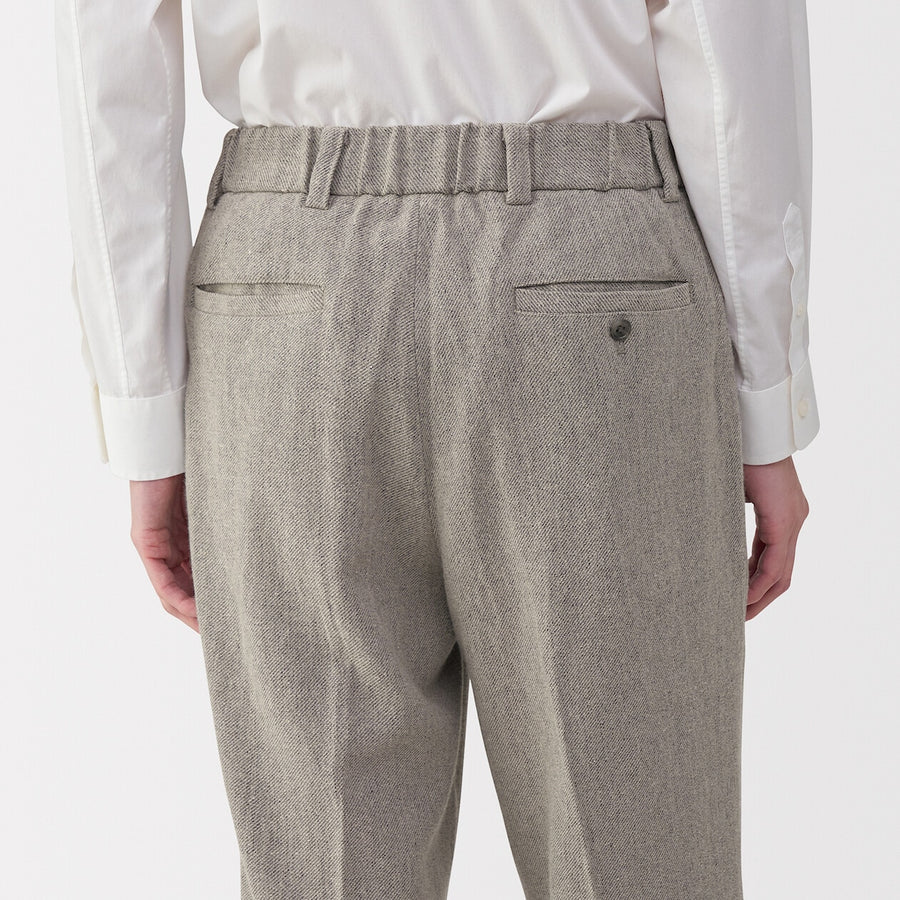 Men's linen blended wool straight pants GreyS