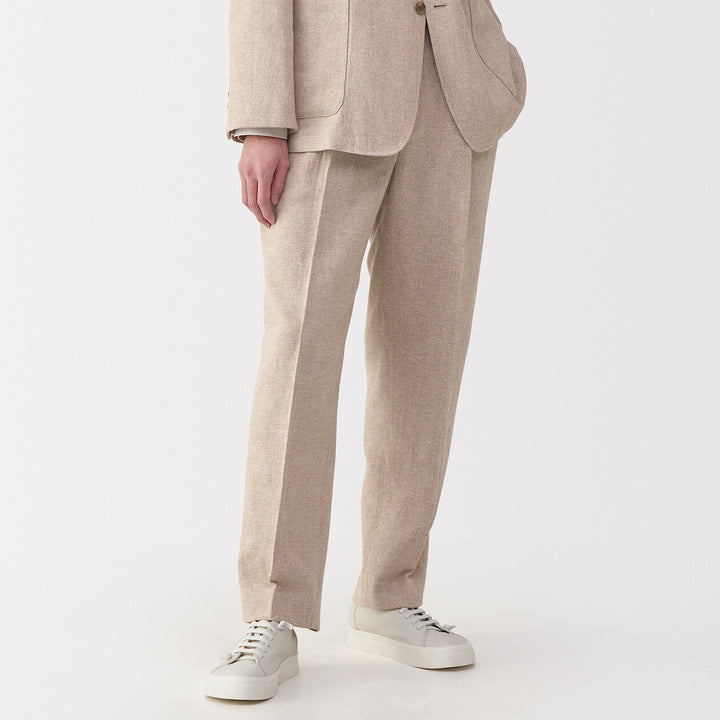 Men's linen blended wool straight pants GreyS