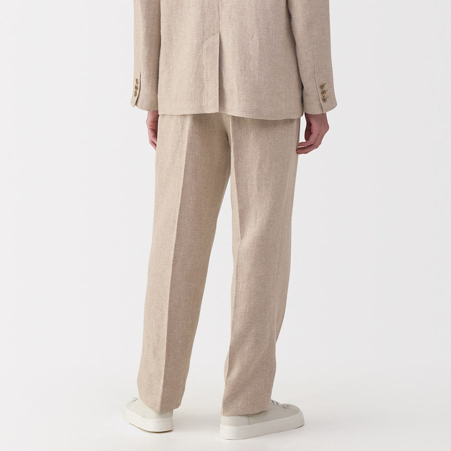 Men's linen blended wool straight pants GreyS