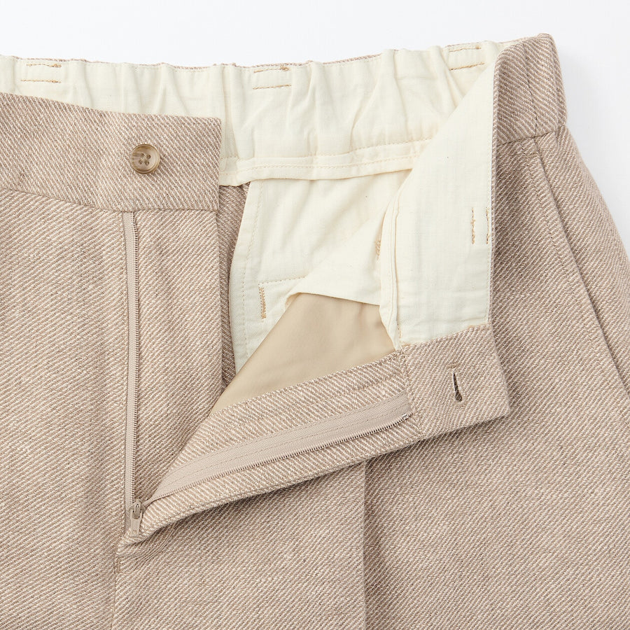 Men's linen blended wool straight pants GreyS