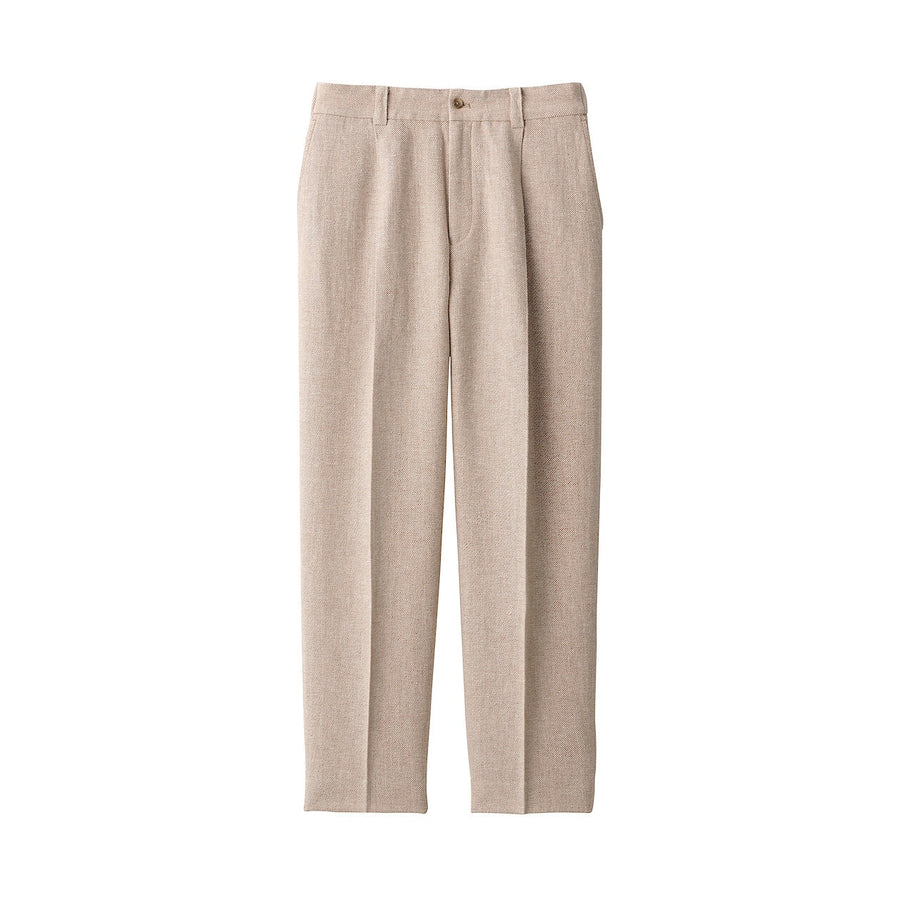 Men's linen blended wool straight pants GreyS