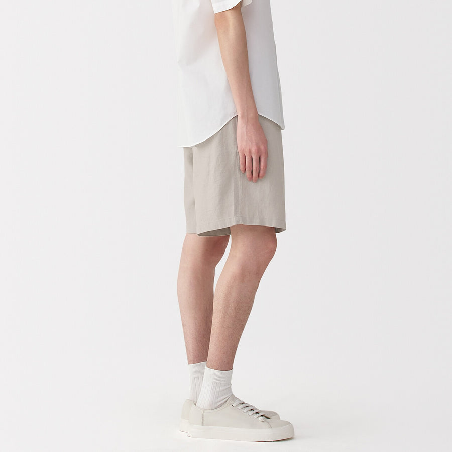 Men's Ramie short pants Light greyS