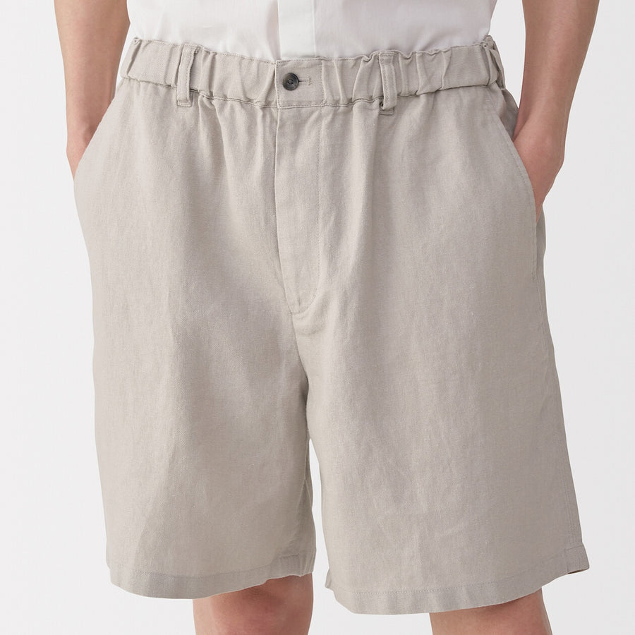 Men's Ramie short pants Light greyS