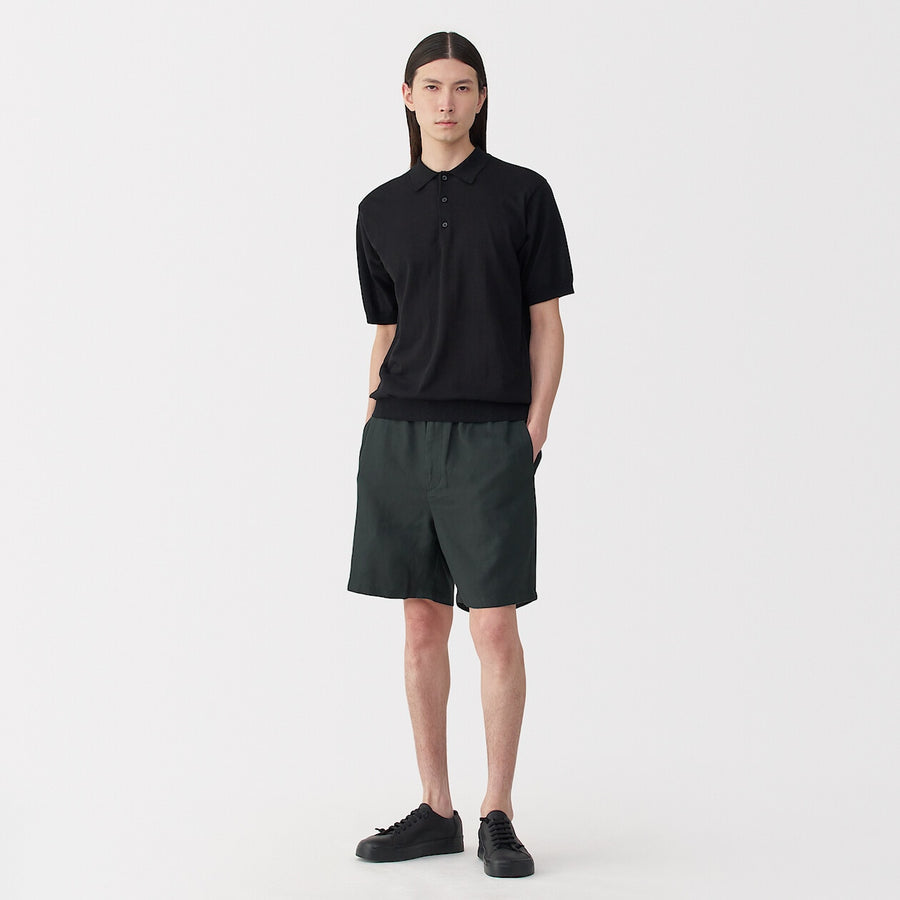 Men's Ramie short pants Light greyS