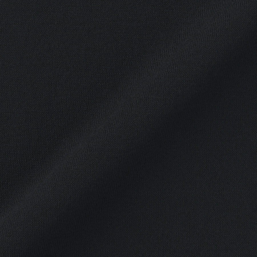 Women's cotton high gauge knit long sleeve pull overBlackS