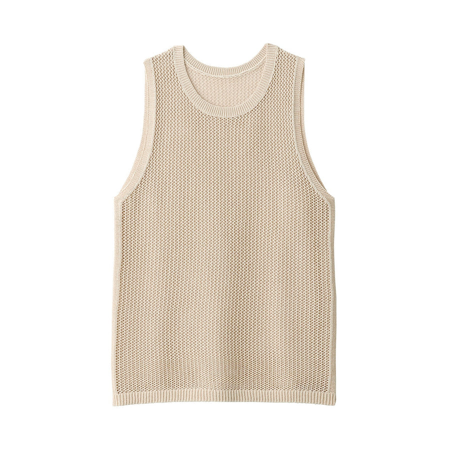 Women's washi blended knit sleeveless pull over C greyS