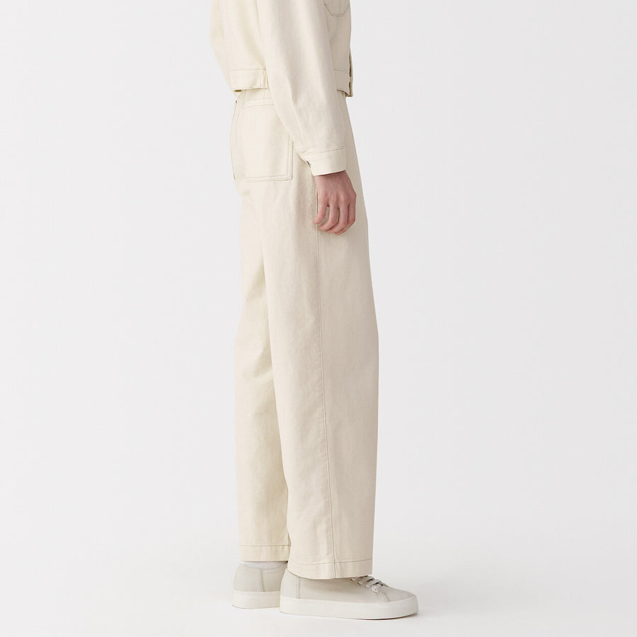 Women's washi blended twill pants Natural23inch