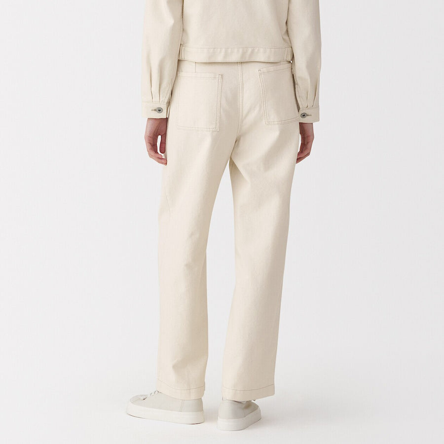 Women's washi blended twill pants Natural23inch