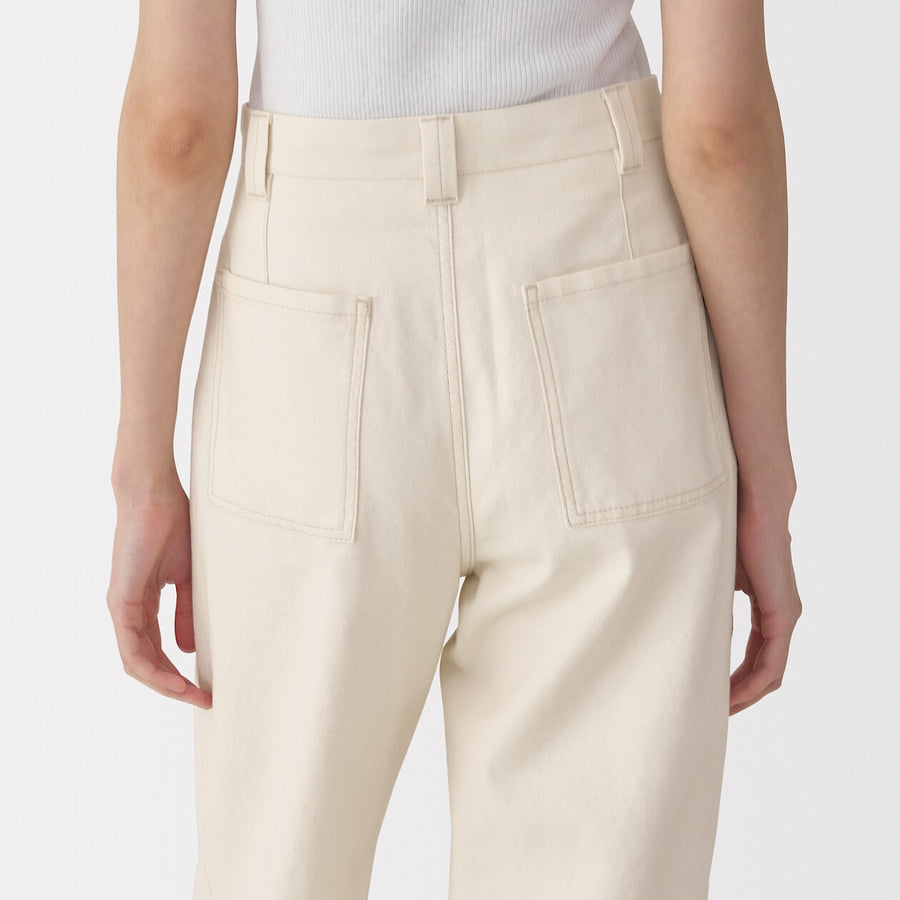 Women's washi blended twill pants Natural23inch