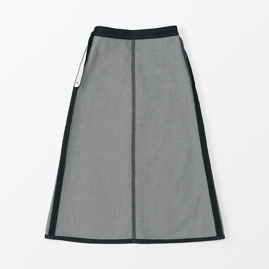 Women's washi blended denim skirt Dark grey23inch