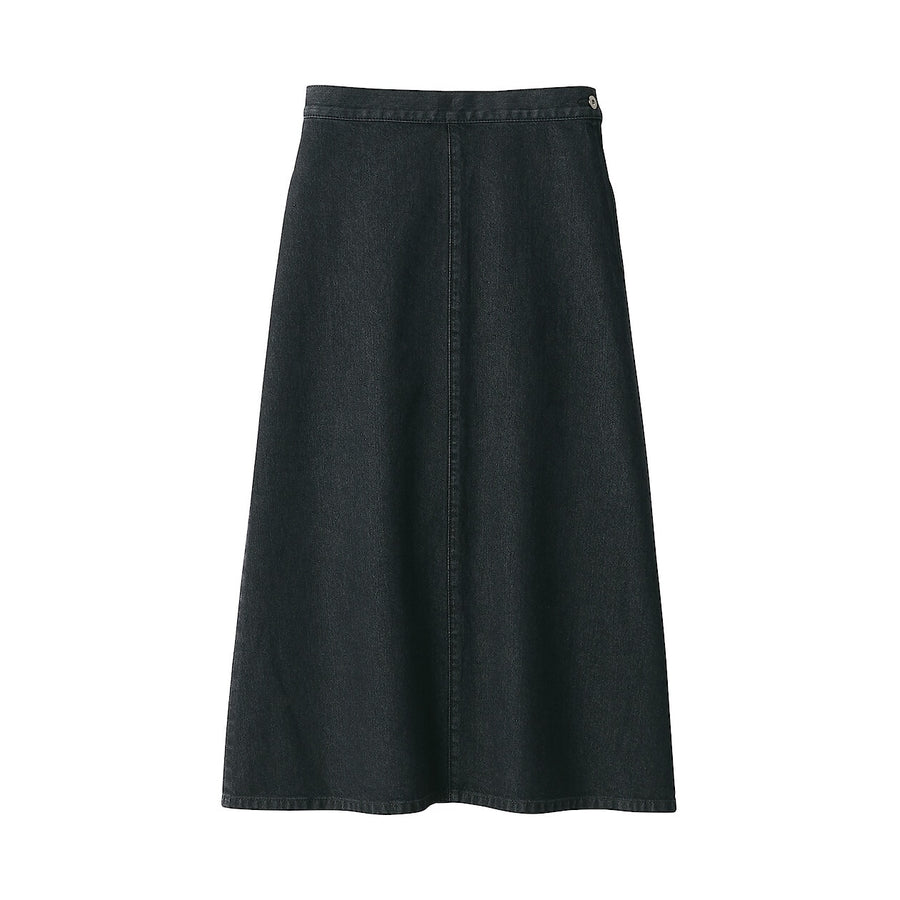 Women's washi blended denim skirt Dark grey23inch