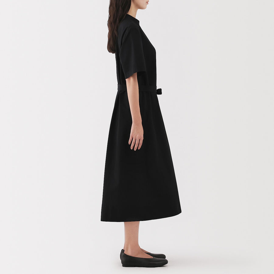 W's Cool touch S/Slv shirt dressBlackXS