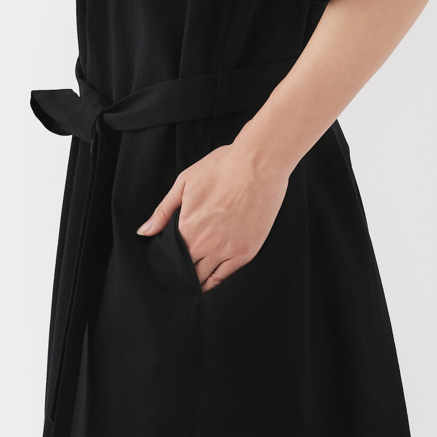 W's Cool touch S/Slv shirt dressBlackXS
