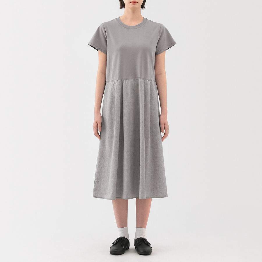 W's Cool touch S/Slv dress Saxe BlueXS