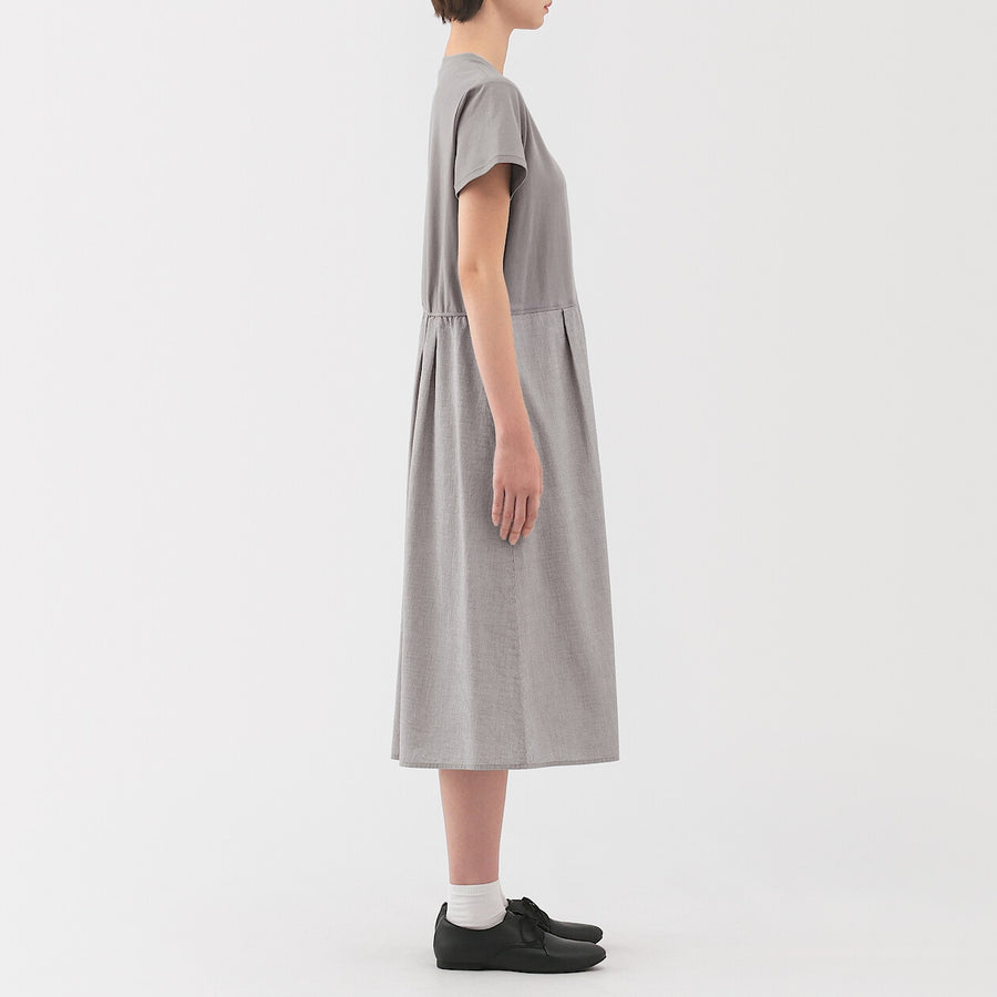 W's Cool touch S/Slv dress Saxe BlueXS