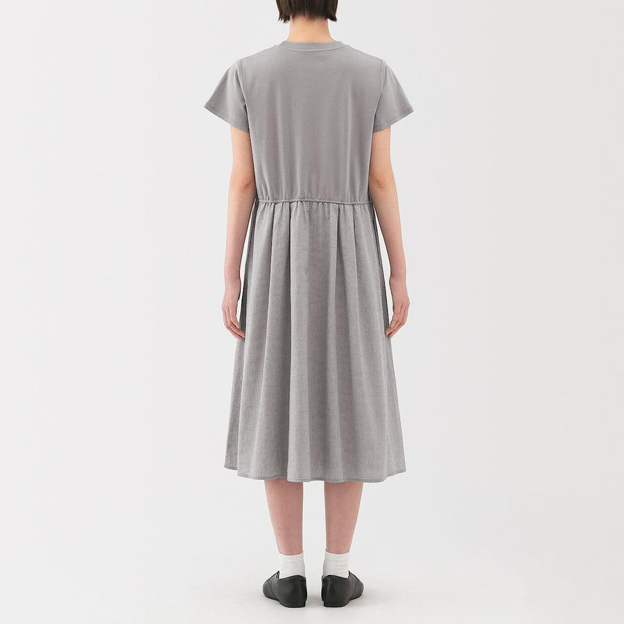 W's Cool touch S/Slv dress Saxe BlueXS