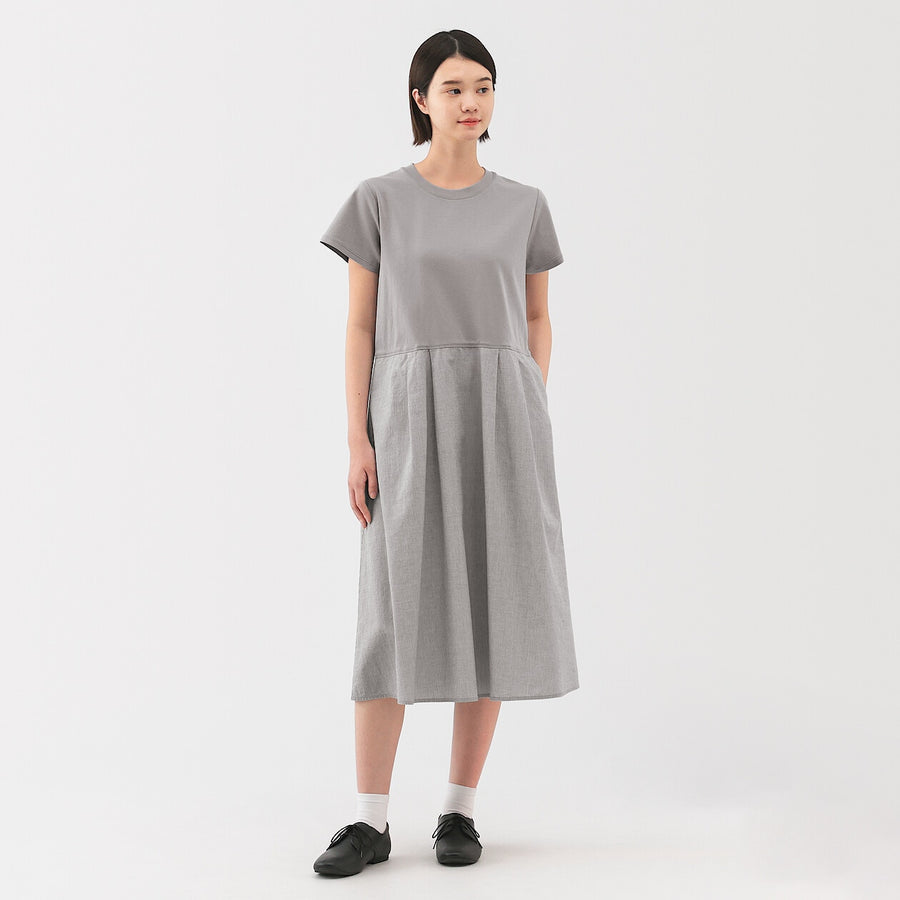 W's Cool touch S/Slv dress Saxe BlueXS