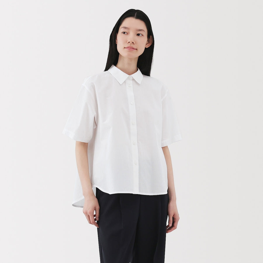 W's Cool touch Regular collar S/Slv shirtWhiteXS