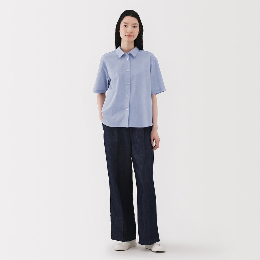 W's Cool touch Regular collar S/Slv shirtWhiteXS