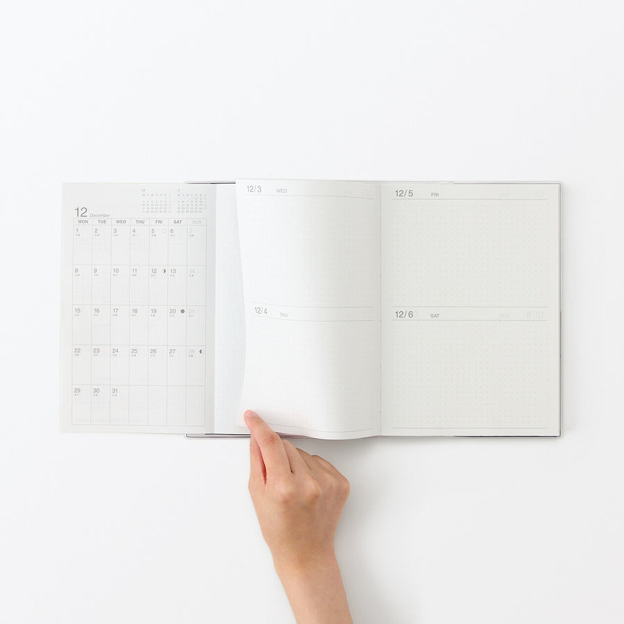 Viewable-at-once Monthly/Daily planner / From Dec. 2025