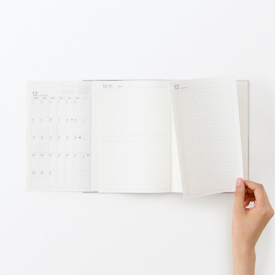 Viewable-at-once Monthly/Daily planner / From Dec. 2025