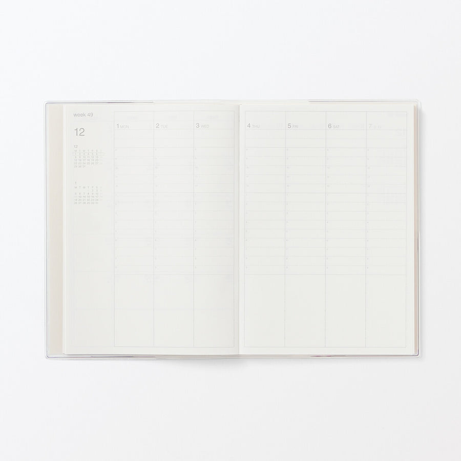 Monday start Vertical planner / From Dec. 2025
